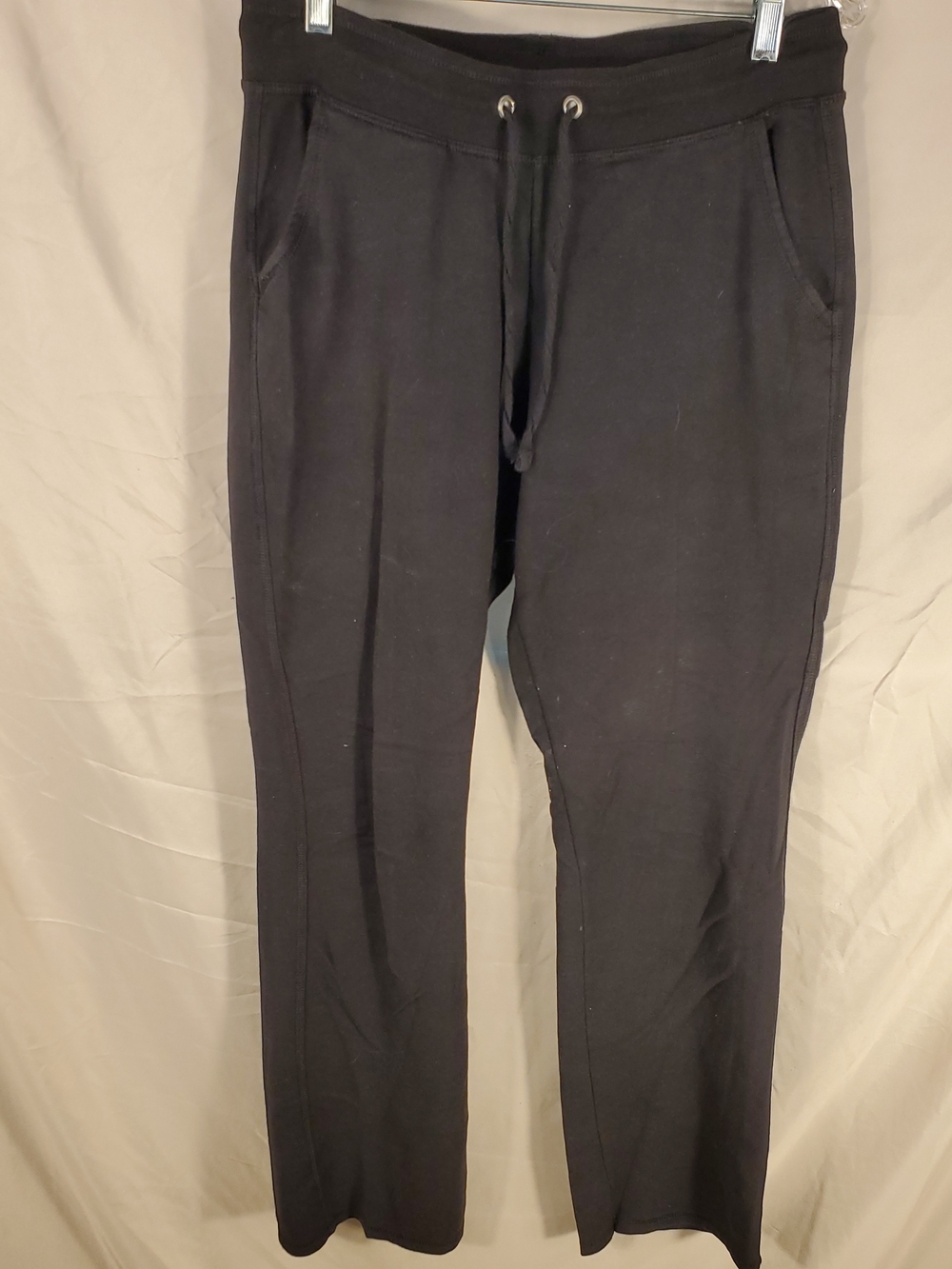 Hanes Women's Black Drawstring Track Pants - M